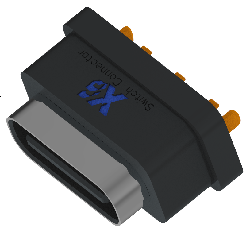 XB-TYPE C 3P-13 X 立插防水母座H=6.8mm(带钢片)